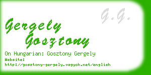 gergely gosztony business card